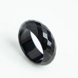 Zenvia Black Stone Ring for Men – Natural Stone Minimal Statement Ring