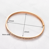 Elegant Gold-Plated Crystal Bangle β 316L Stainless Steel | Tanish-Free | Premium Quality