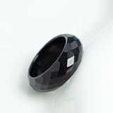 Zenvia Black Stone Ring for Men – Natural Stone Minimal Statement Ring