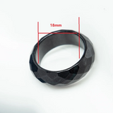 Zenvia Black Stone Ring for Men – Natural Stone Minimal Statement Ring