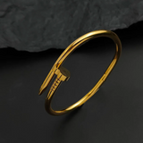 Zenvia Nail Bracelet for Men – Premium Stainless Steel Bangle (Gold & Silver)