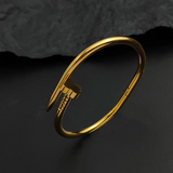 Zenvia Nail Bracelet for Men – Premium Stainless Steel Bangle (Gold & Silver)