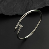 Zenvia Nail Bracelet for Men – Premium Stainless Steel Bangle (Gold & Silver)