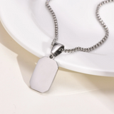 “Vnox Geometric Necklace – Stainless Steel Square & Rectangle Pendant | Unisex”